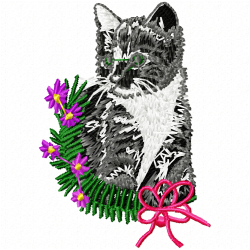 Cats Embroidery Design 11